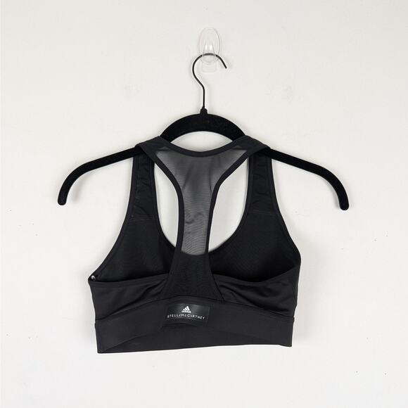 adidas by Stella McCartney Essentials Mesh-Back Sports Bra in Black - Picture 5 of 6